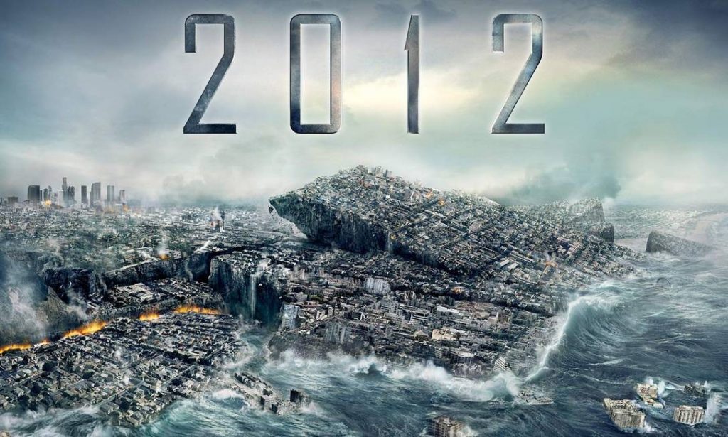Imagem mundo sendo destruído e o ano 2012. A Previsão para o Fim do Mundo em 2012