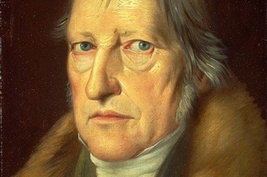 Pintura do rosto de Hegel. O idealismo Lógico.