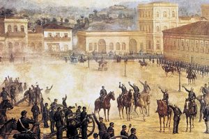 Quadro da proclamação da República no Brasil. República, uma Forma de Governo, no Brasil desde 15 de Novembro de 1889