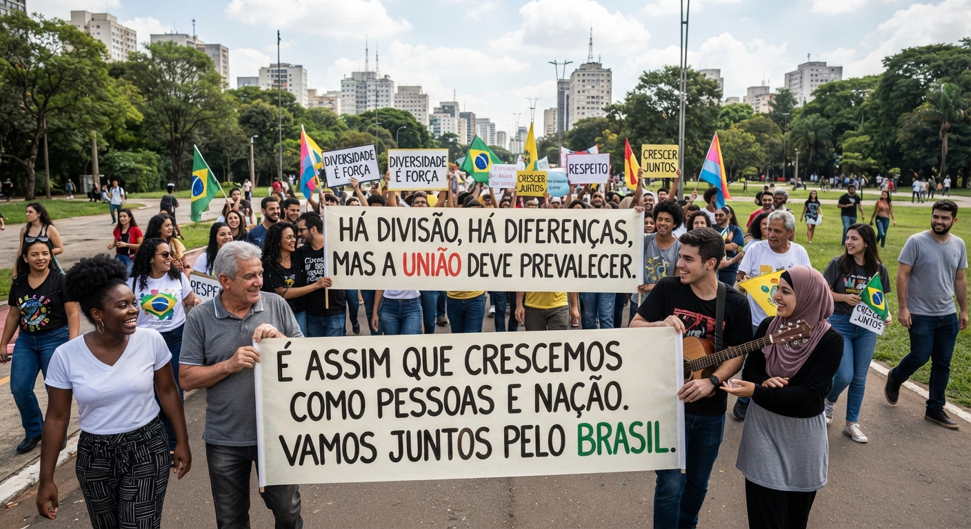 Há Divisão, há Diferenças, mas a União Deve Prevalecer. Até porque é assim que podemos crescer enquanto pessoas e enquanto nação.